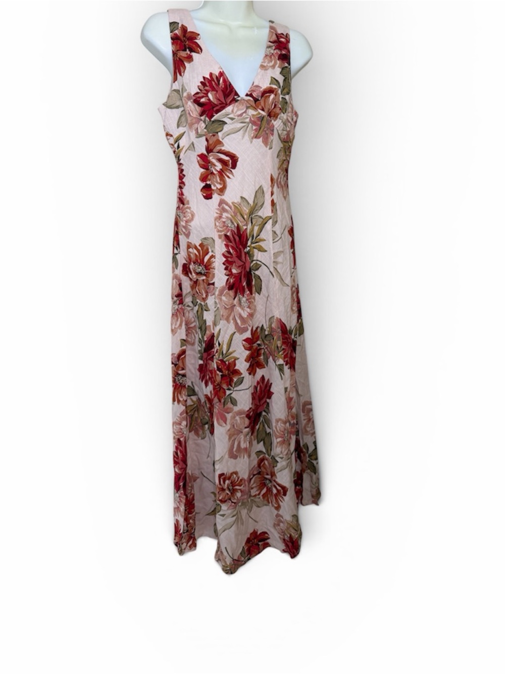 Paper Heart Maxi Dress Linen blend S Mojito Floral Print
